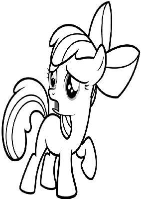 Kolorowanka smutna Apple Bloom